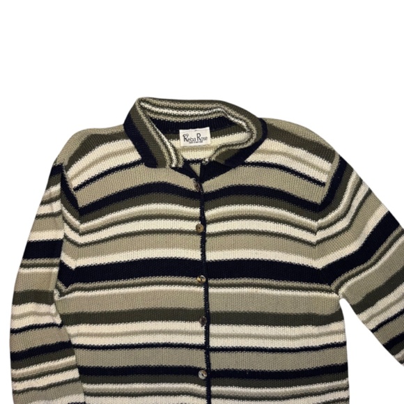 Vintage Reba Rose Button Up Sweater - Picture 6 of 9